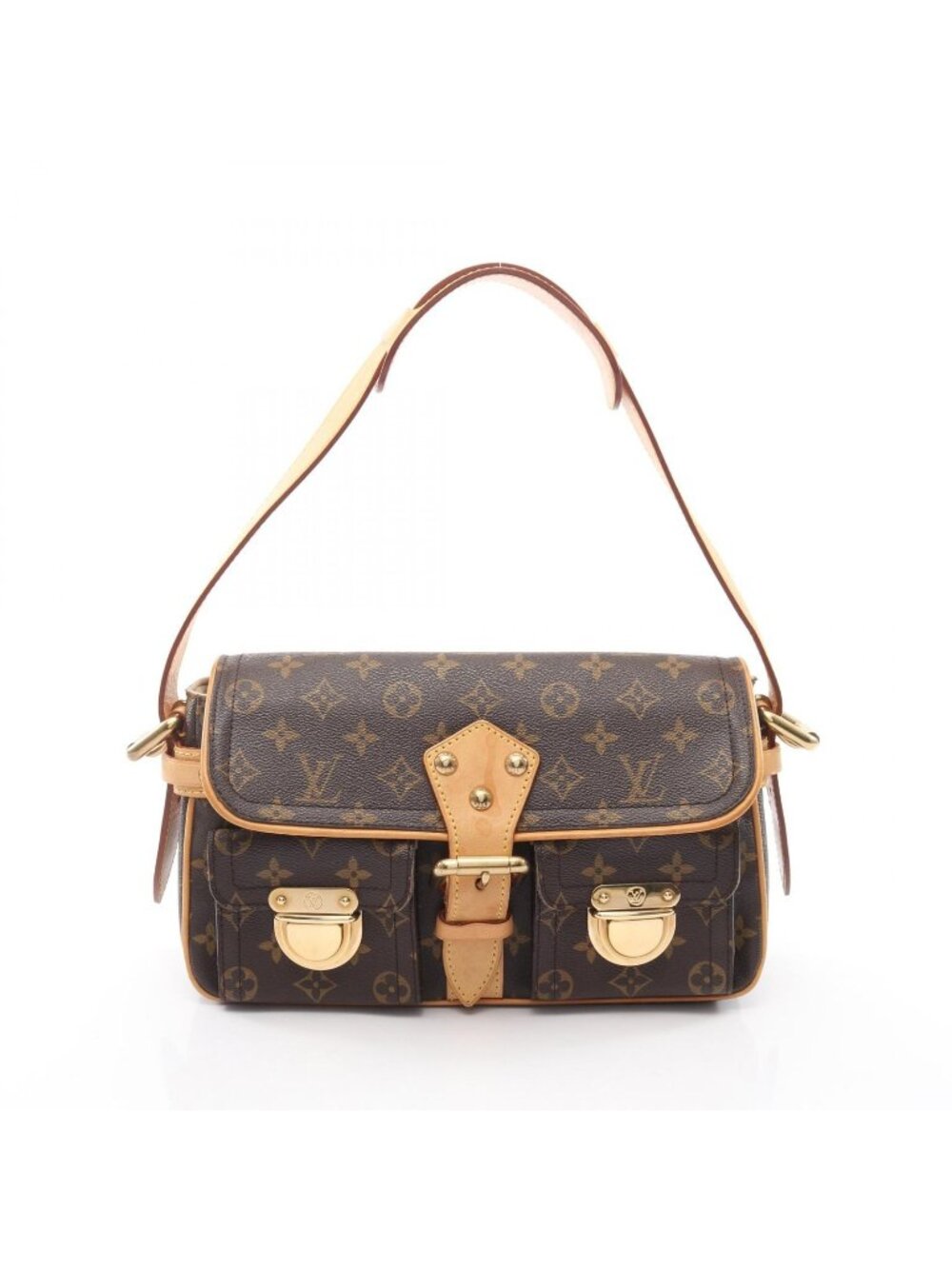 ★SOLD★ Louis Vuitton Shoulder Bag Hudson PM Canvas Leather